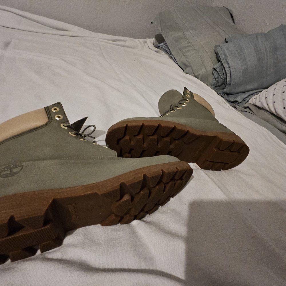 Timberland Olive and Tan Boots